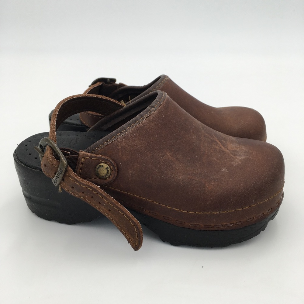 Dansko Brown Leather Clog Shoes 27 / 9.5 Toddler
